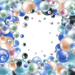 Abstract background of pearls. Vector holiday background. 