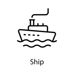 Ship icon design stock illustration