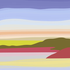 Abstract landscape in minimalism style. Nature.