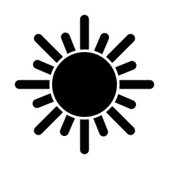 Sun icon vector. Sun illustration sign. Sun symbol or logo.