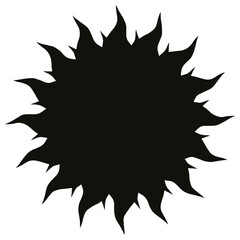 Sun icon vector. Sun illustration sign. Sun symbol or logo.