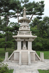 Fototapeta na wymiar Korea Traditional Stone Pagoda