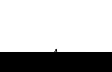 silhouette of a boat