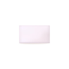 Soap square bar top view template, realistic illustration isolated.