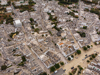 Aerial view Alberobello, Pugli, Itali
