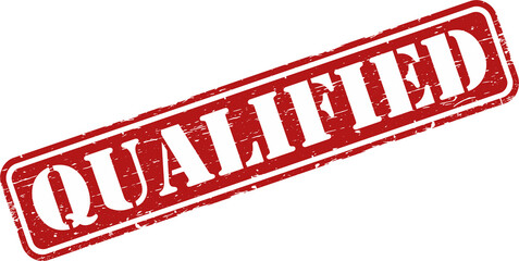 Qualified grunge rubber stamp