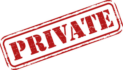 Private grunge rubber stamp