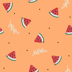 seamless pattern with watermelon