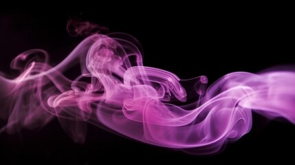 Fototapeta na wymiar Purple smoke on black background. Generative ai