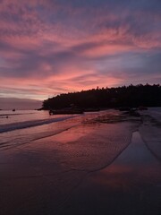 sunset on the beach