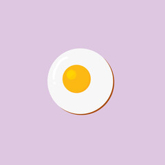 Fried egg vector icon. Fried egg icon. Fried egg vector icon