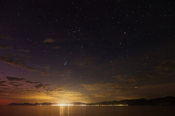 Fototapeta na wymiar night sky above South Africa