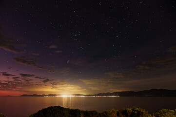 night sky above South Africa