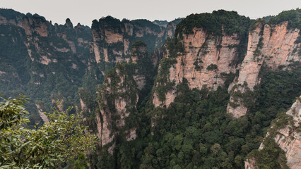 Amazing landscape of quartzite sandstone pillars  (Tianzi Mountain Scenic Area), Wulingyuan, China