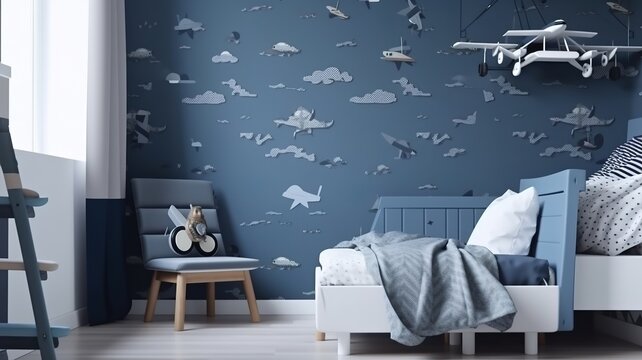 cool cildren's room interior, 