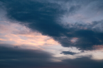 Stormy sky at dusk
