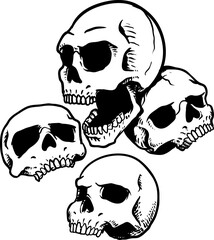stack of skulls