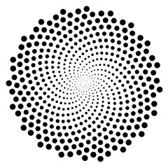 Fibonacci spiral patterns in vector. Mathematical morphology - visualization of phyllotaxis spiral types - code of nature - vector concept of mathematical function Cyanotype