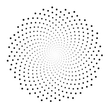 Fibonacci spiral patterns in vector. Mathematical morphology - visualization of phyllotaxis spiral types - code of nature - vector concept of mathematical function Cyanotype