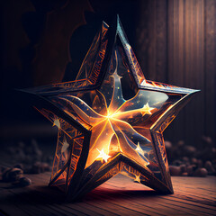 Star light ultra realistic. Realistic illustration