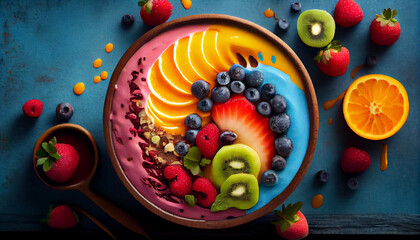 Dessert bowl isolated. Realistic illustration