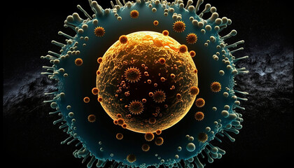 Composite image of coronavirus. Realistic illustration