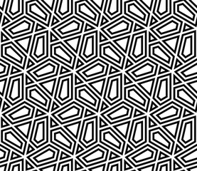 Vector seamless texture. Modern geometric background with hexagonal tiles. - 586333833