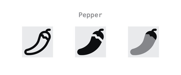 pepper icon set