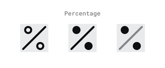 percentage icon set