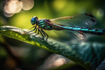 close up of dragonfly ai generative