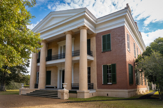 Natchez, Mississippi: Melrose  mansion and estate, now part of Natchez National Historical Park. Civil War era, Greek Revival property was owned by John T. McMurran and built by enslaved people.