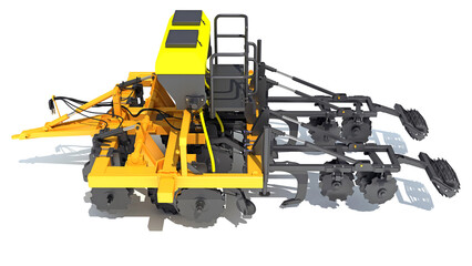 Obraz premium Farm Subsoiler 3D rendering on white background