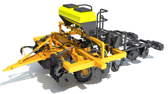 Farm Subsoiler 3D rendering on white background