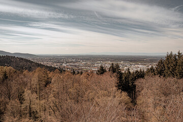 dark clouds over the fields