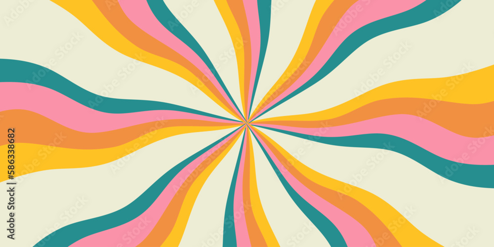 Aufkleber cool trendy groovy pattern. abstract geometric funky background. retro vintage y2k texture vector de