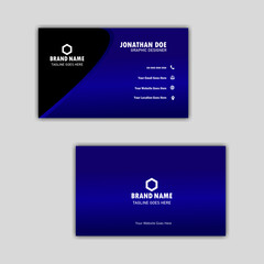 Luxury business card design template. Double-sided creative business card vector design template. Creative and clean minimalist style. Vector illustration.
