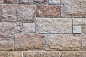 Stacked stone wall