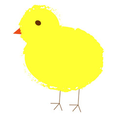 Simple flat chicken illustration