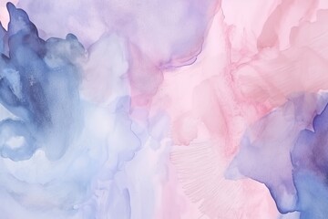 Naklejka premium Hand painted pastel color watercolor ink blot background