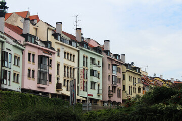 Fototapeta na wymiar old houses in town