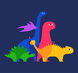 Collection of different types of the dinosaurs