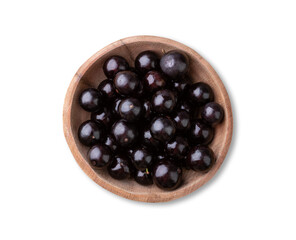 Jabuticabas on a bowl isolated over white background