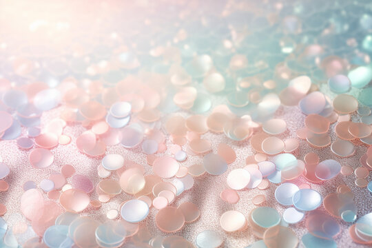 Abstract festive bokeh background, natural tones. AI generated image