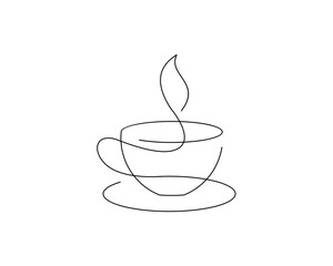 coffee cup ,line drawing style, vector design
