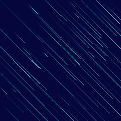 Meteor or comet. Neon space flying meteorite or asteroid, vector illustration. Meteor fire trails isolated. Fireball glowing gas and dust tails at night sky