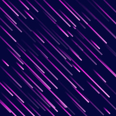 Meteor or comet. Neon space flying meteorite or asteroid, vector illustration. Meteor fire trails isolated. Fireball glowing gas and dust tails at night sky