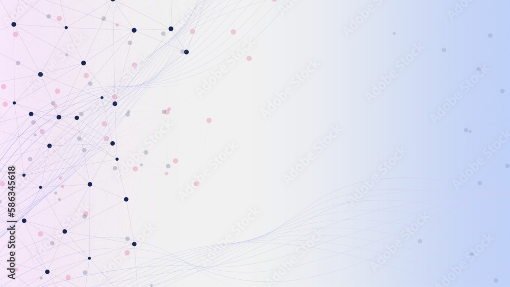 Poster abstract geometric with dots and lines connection background. digital futuristic global connection n