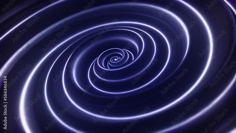 Poster the whirlpool. metallic silk water spiral. concentric optical illusion. abstract point digital wave 