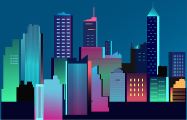 abstract city skyline illustration