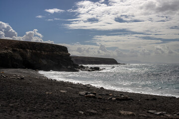 Fototapeta na wymiar Atlantic ocean beach, Ajuy, Fuerteventura